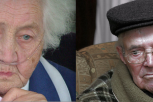 old woman and old man