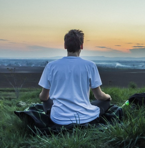 man meditating